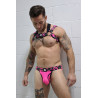 Breedwell Harnais Neo Camo Noir-Rose Neon